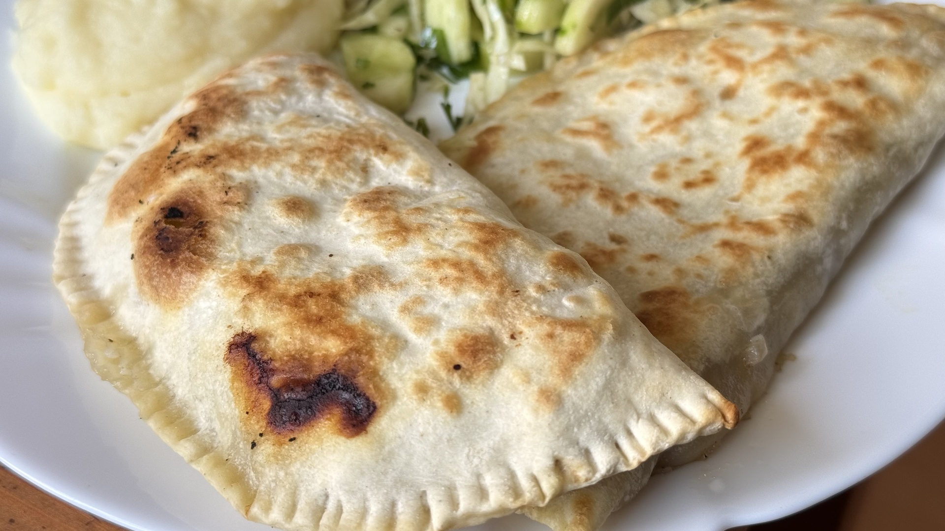 Cheburek with Beef and Pork Filling