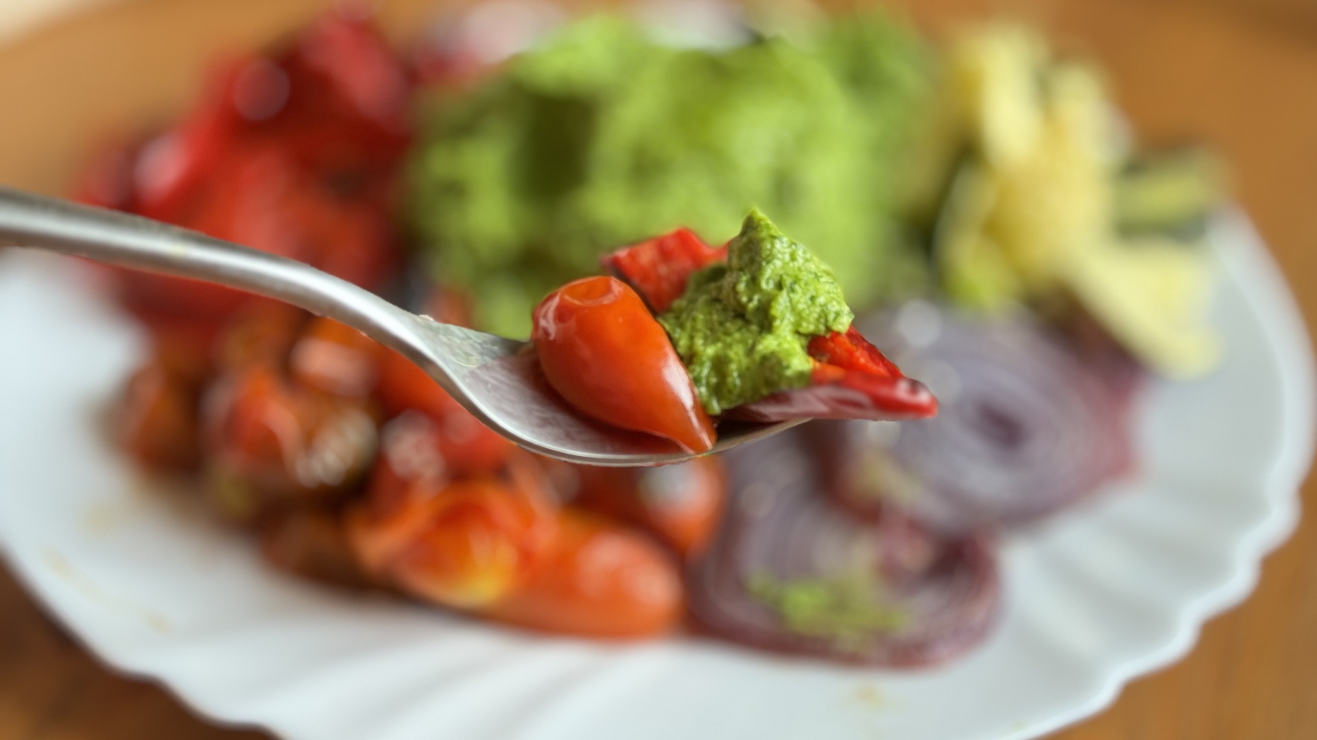 Roasted Vegetable Platter with Cashew Pesto