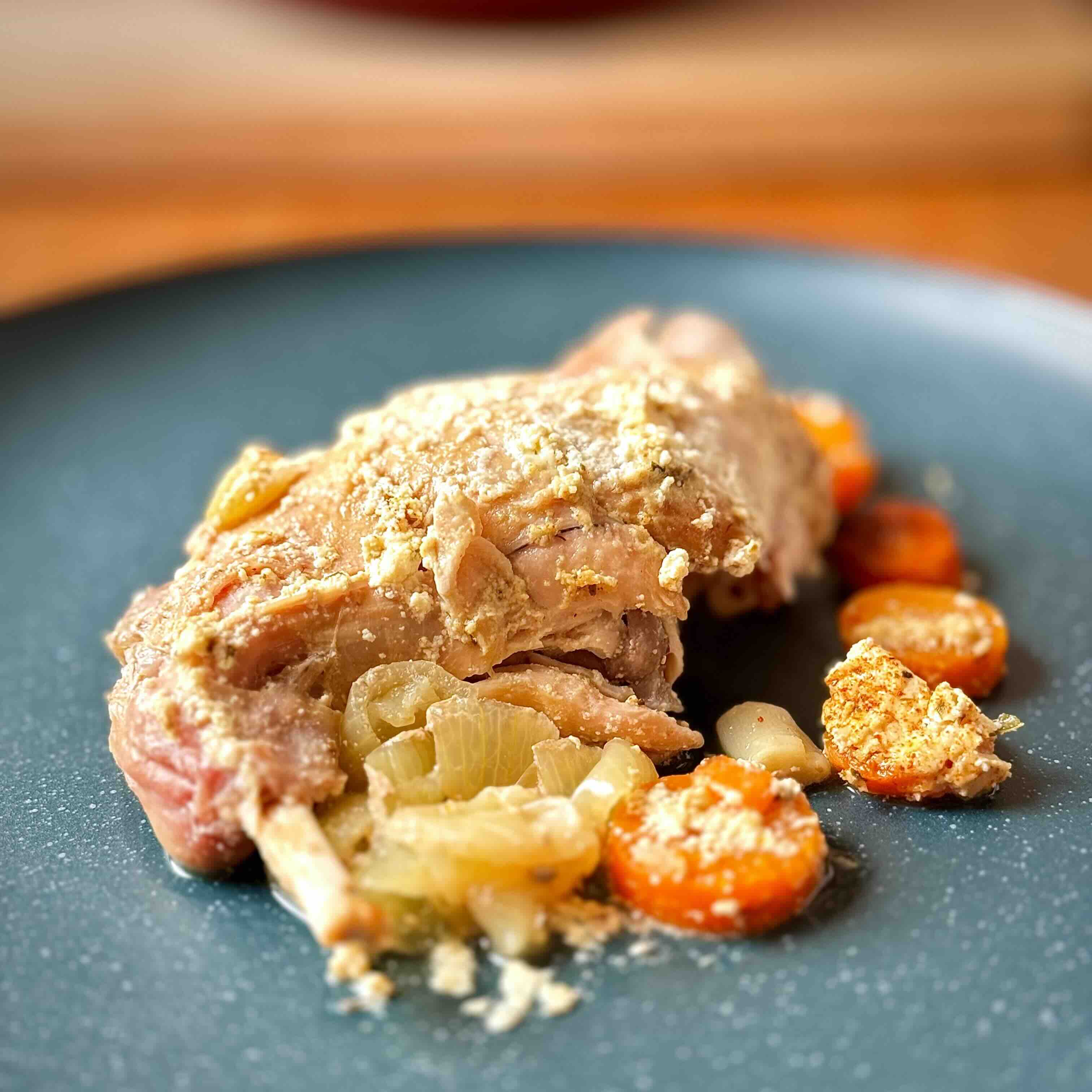 Slow-Cooked Rabbit with Vegetables and Creamy Sour Cream Sauce: Tender & Flavorful Dinner Recipe