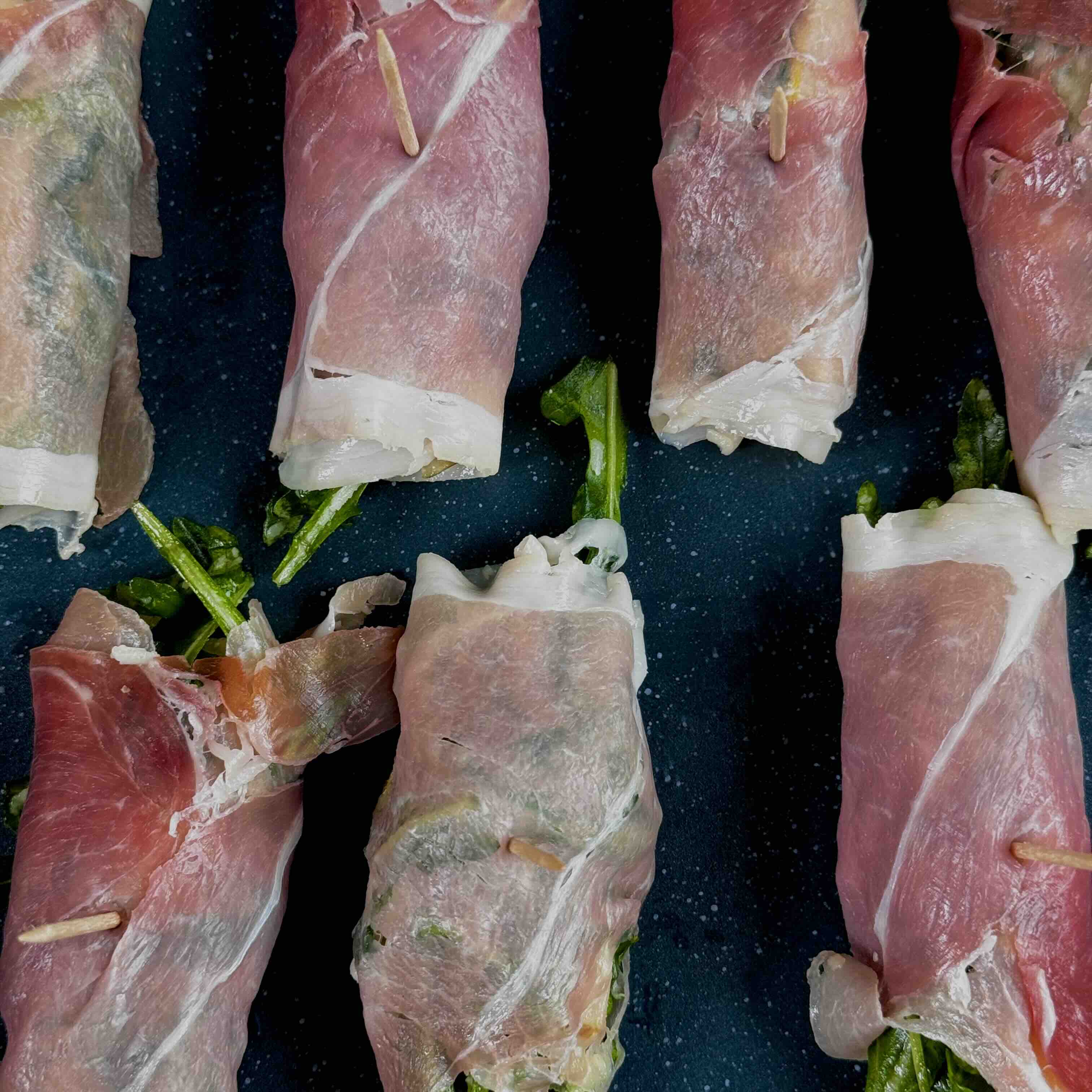 Gourmet Jamón Rolls with Arugula, Pear, Parmesan, and Almonds