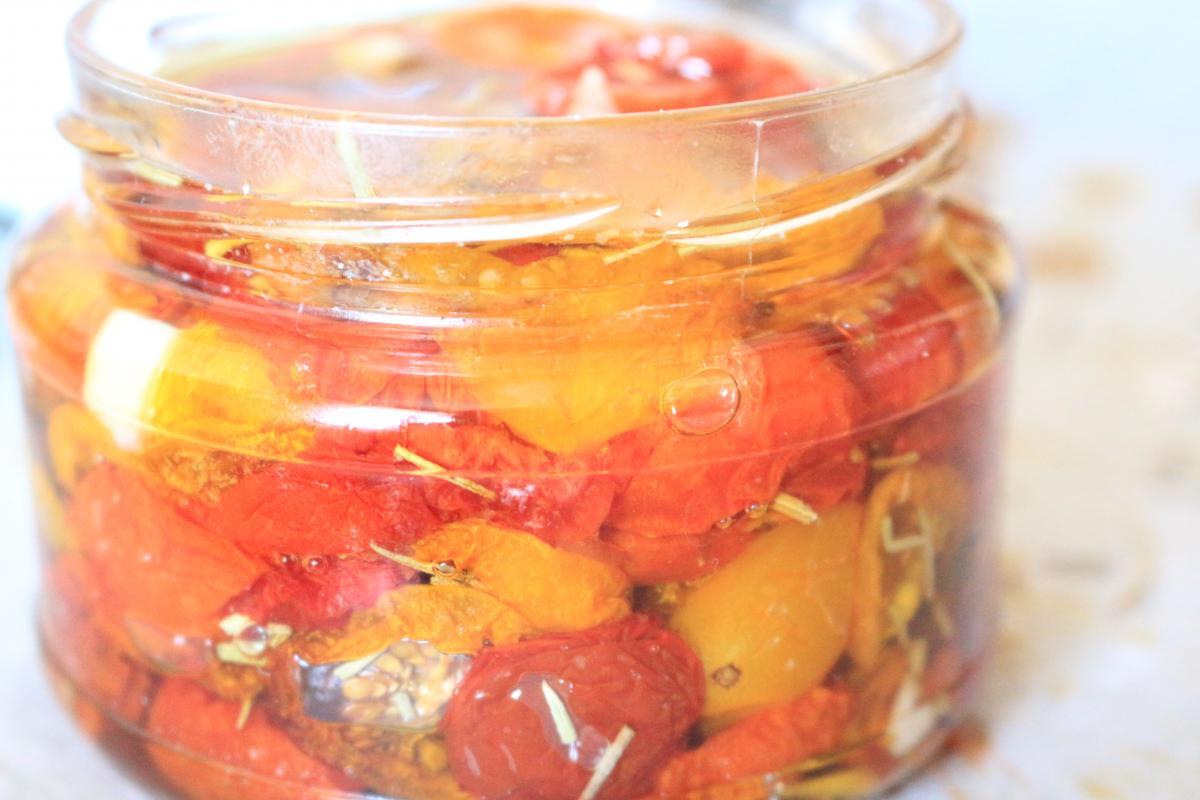 Dried Tomatoes in a Jar