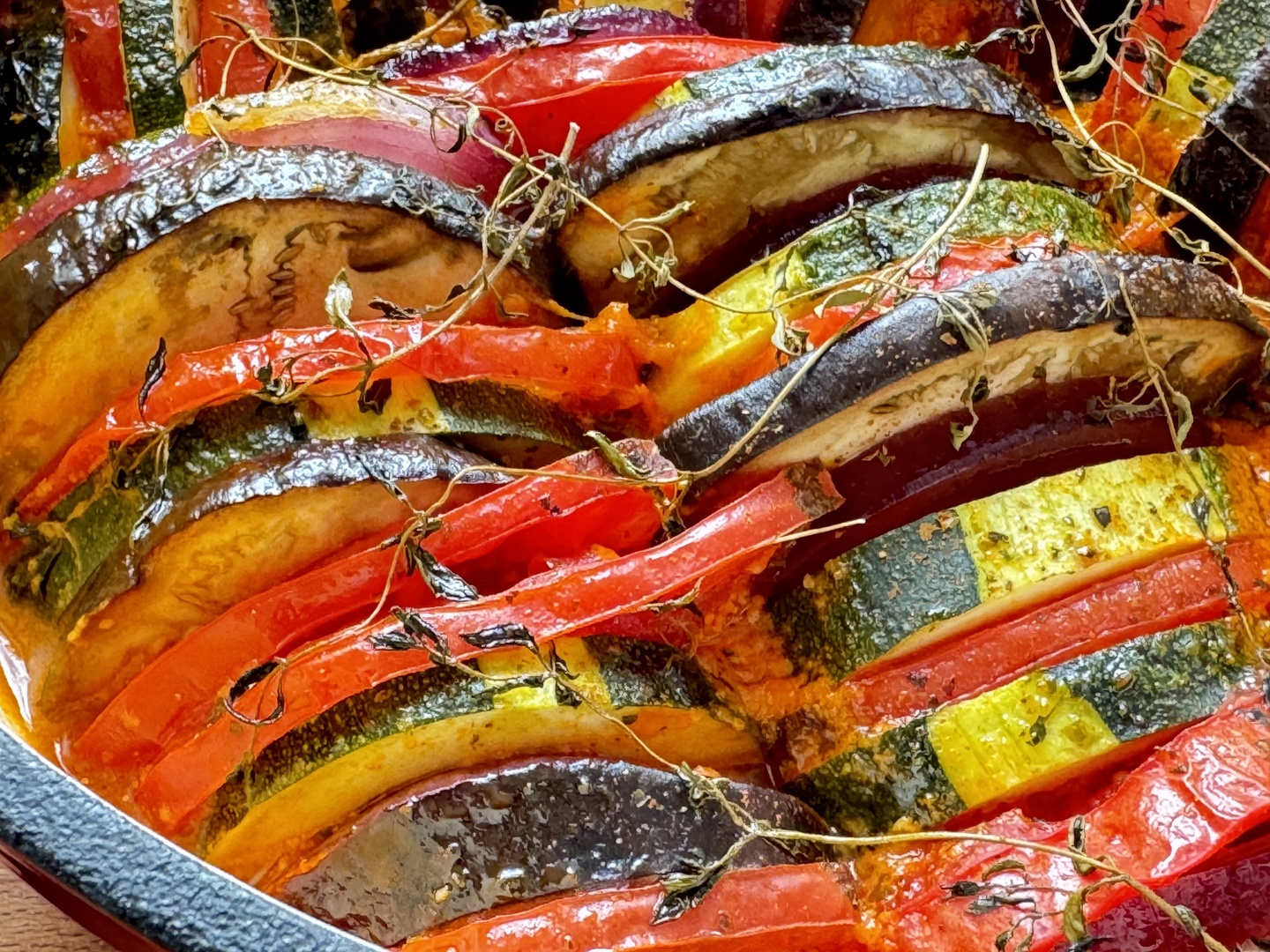 Ready Ratatouille backed with tyme