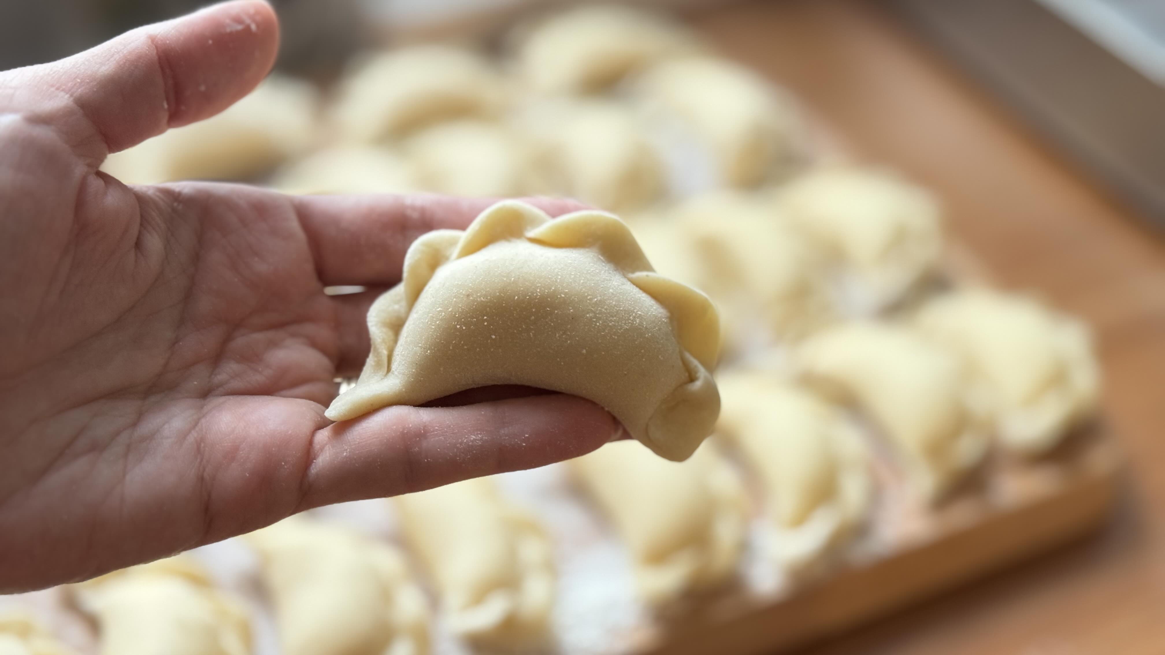 Dumplings ready to be boiled 