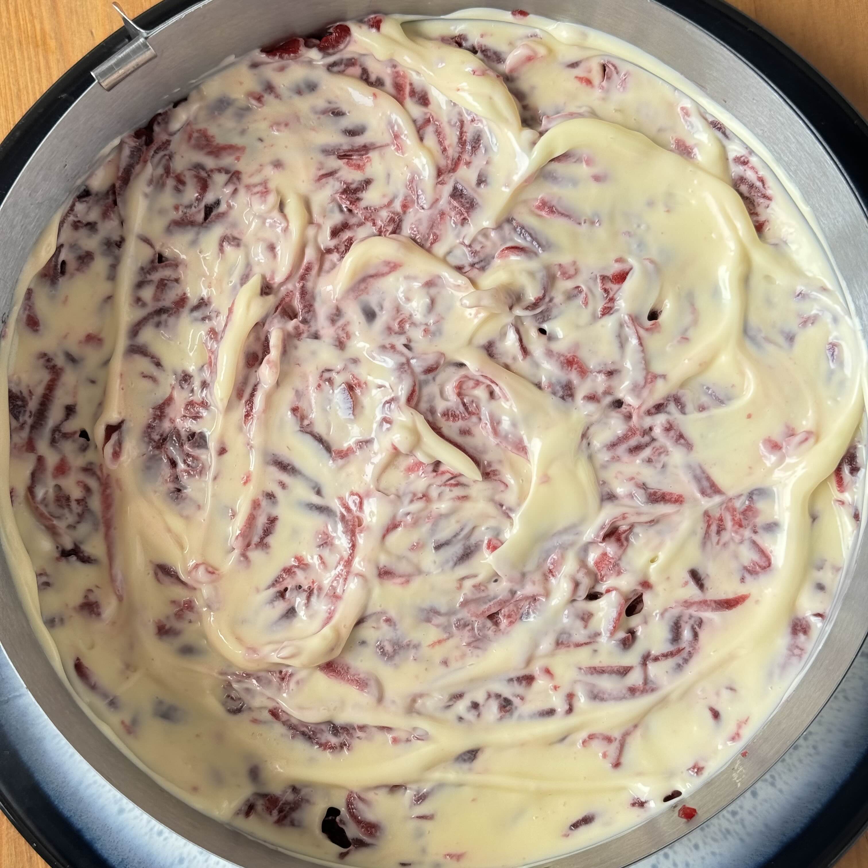 layer of beet spread with mayonnaise.