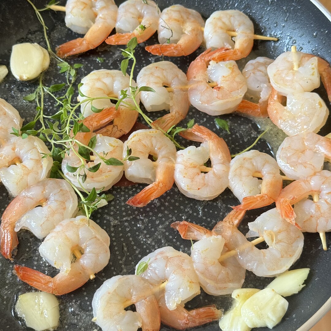 shrimp in a pan