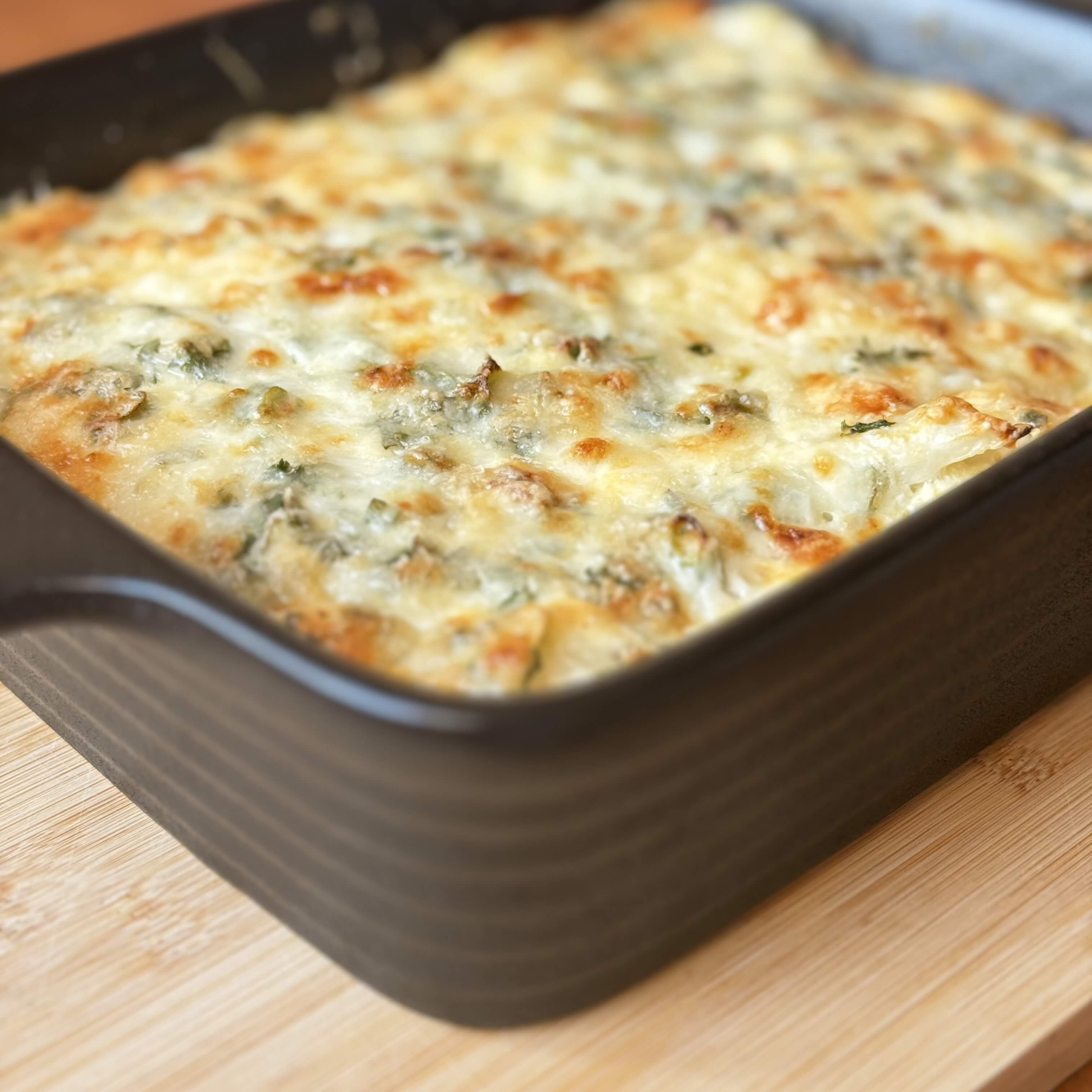 Creamy Cabbage and Feta Cheese Bake