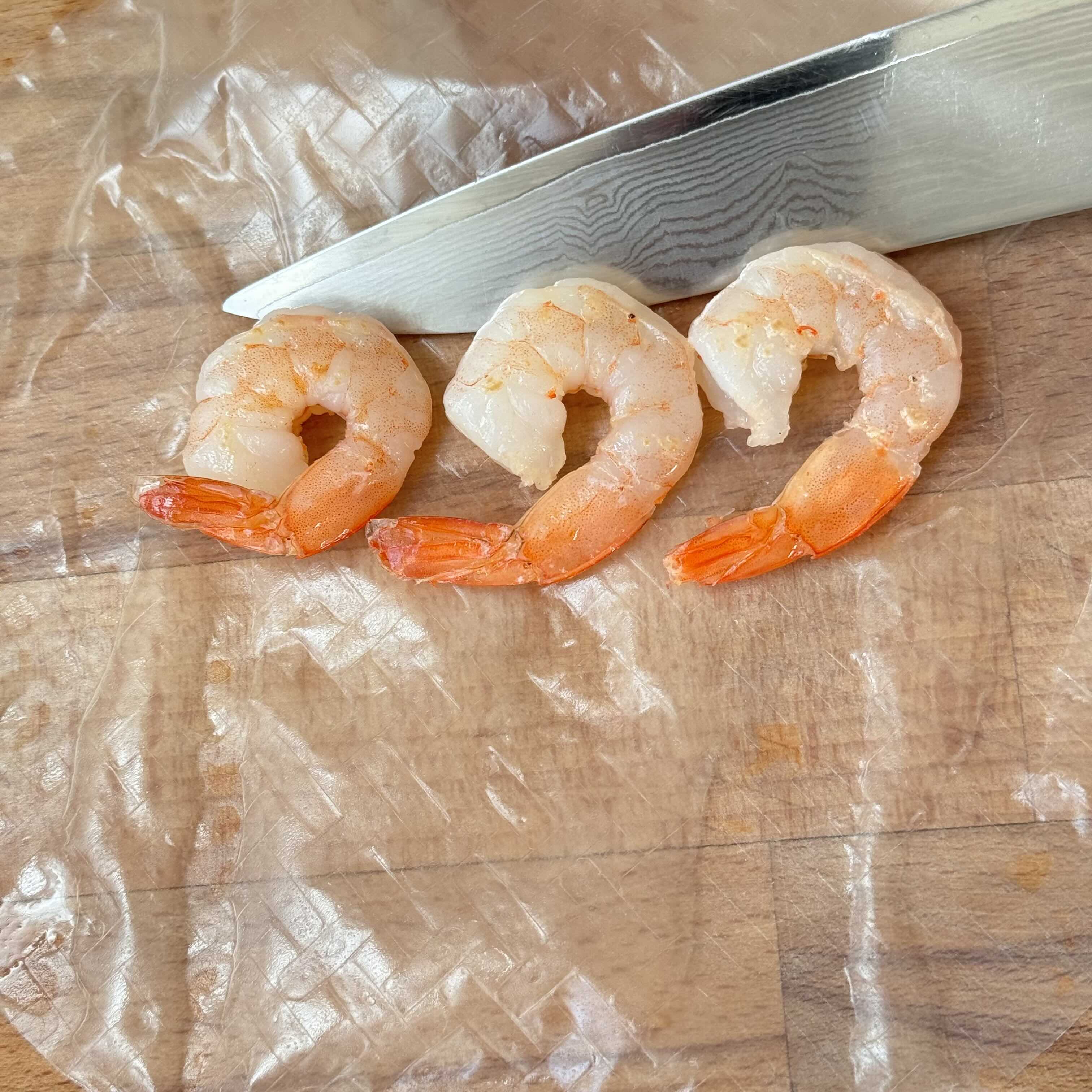 place shrimp on rice paper