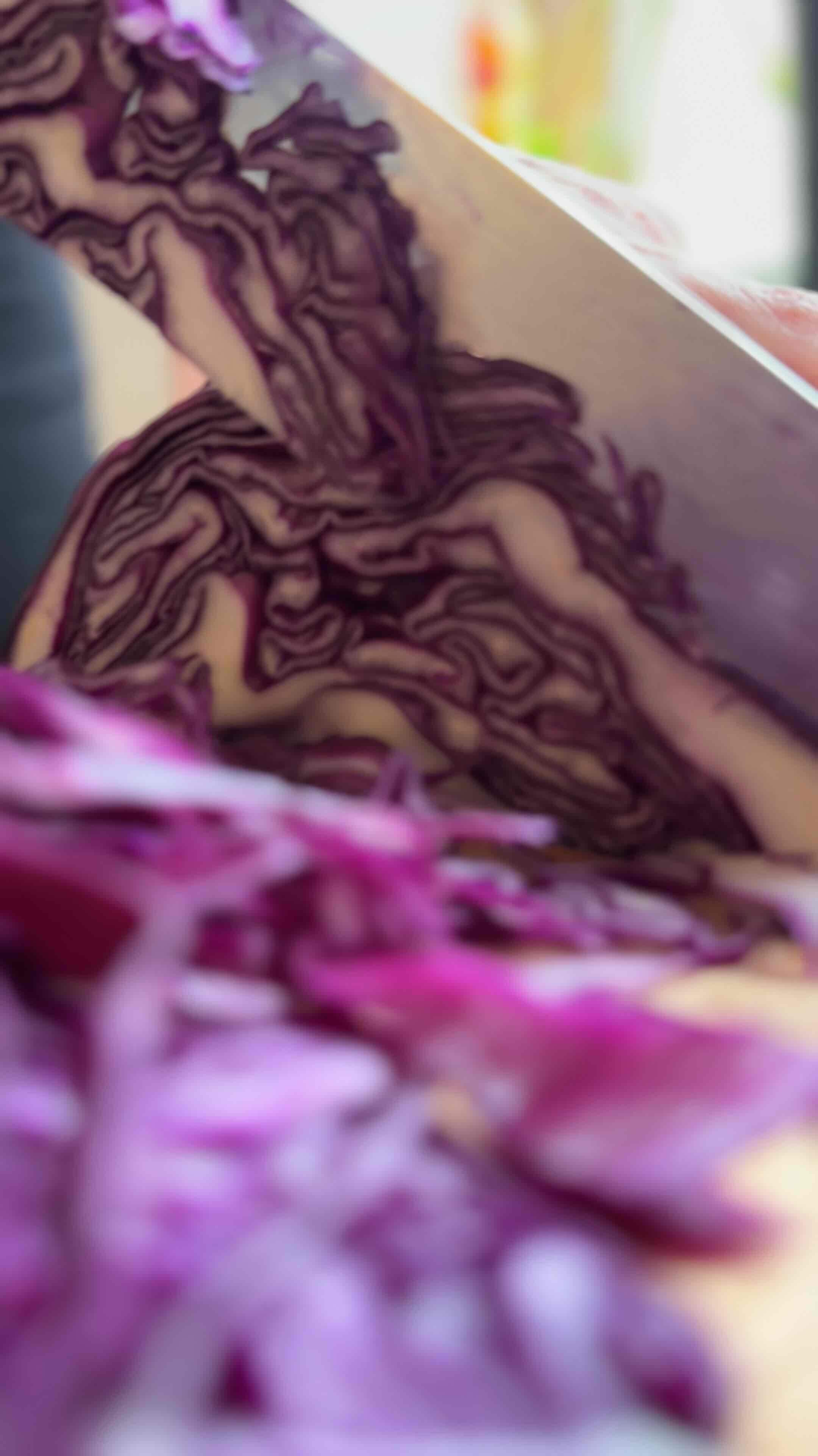 red cabbage, finely shredded