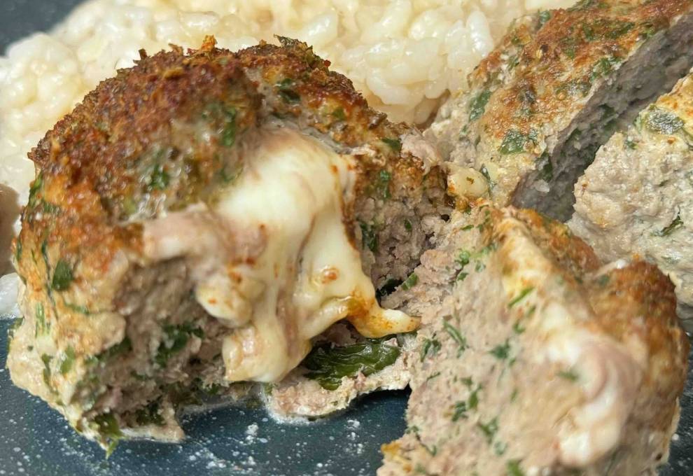 Juicy Meatballs with Brie, Parsley, and Creamy Sauce