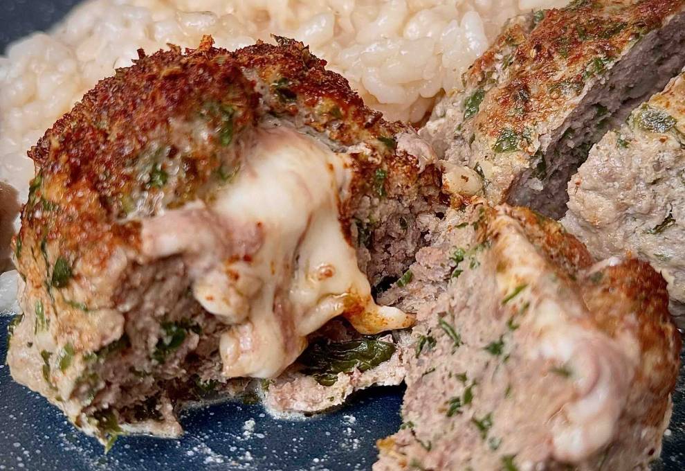 Juicy Meatballs with Brie, Parsley, and Creamy Sauce