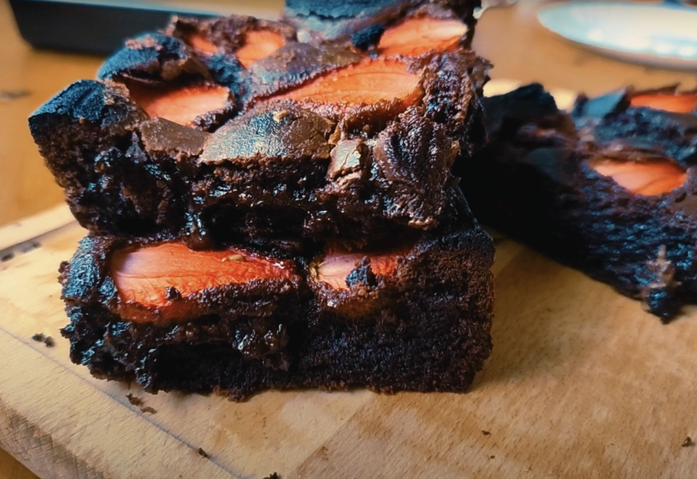 Chocolate Strawberry Brownie