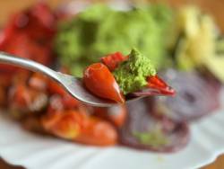 Roasted Vegetable Platter with Cashew Pesto