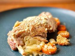 Slow-Cooked Rabbit with Vegetables and Creamy Sour Cream Sauce: Tender & Flavorful Dinner Recipe