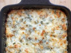 Creamy Cabbage and Feta Bake with Parmesan Crust