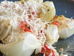 Roasted Pak Choi with Lemon Butter Sauce, Almonds, and Parmesan