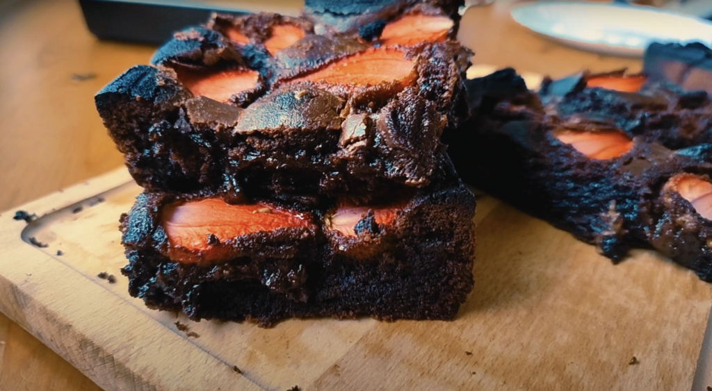 Chocolate Strawberry Brownie